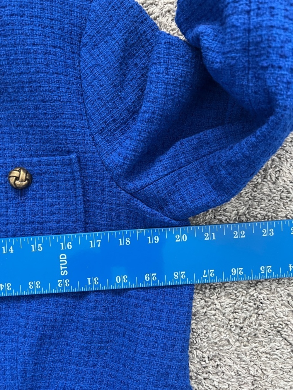 NWT Talbot’s Women’s Cobalt Blue Tweed Tie-Waist Jacket Blazer - Size 8 - Picture 16 of 16